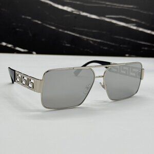 NEW VERSACE VE2290 10016G SILVER/GRAY UNISEX SUNGLASSES VE2290 1001/6G